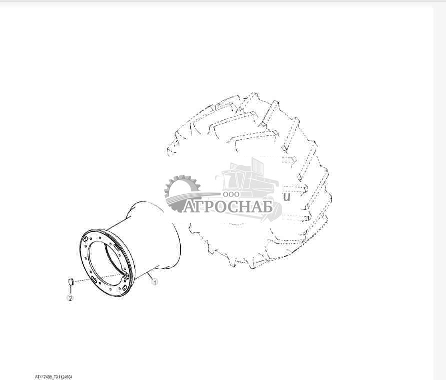 Обод — камерные внутренние шины 35,5–32 20PR Firestone, только сдвоенные 